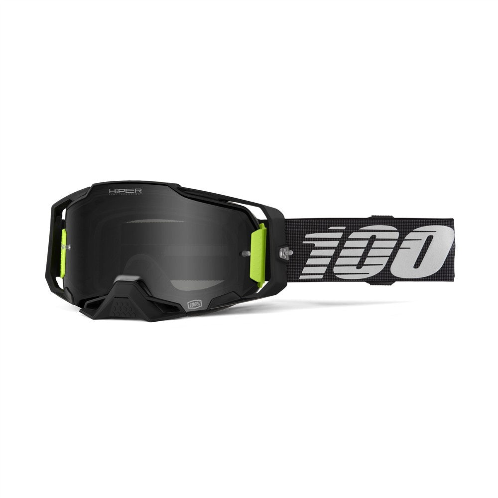 100% Armega Adult MX Goggles - Tetsumi - HiPER Black Mirror Lens