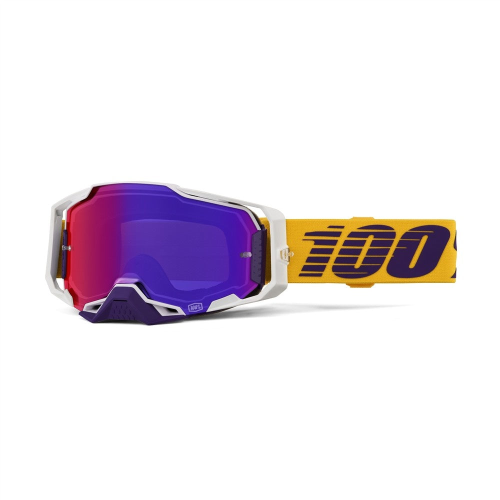 100% Armega Adult MX Goggles - Difenbak - Purple Mirror Lens