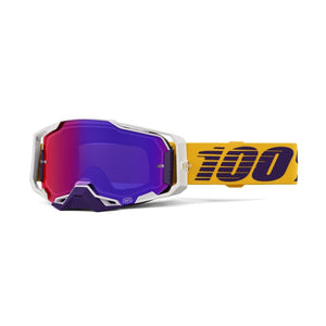 100% Armega Adult MX Goggles - Difenbak - Purple Mirror Lens