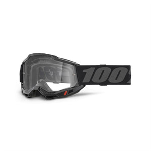 100% Accuri 2 Adult MX OTG Goggles - Black - Clear Lens