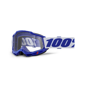 100% Accuri 2 Adult OTG MX Goggles - Blue - Clear Lens