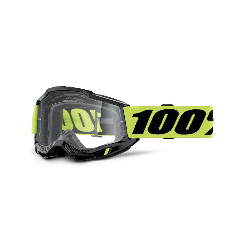 100% Accuri 2 Adult OTG MX Goggles - Neon Yellow - Clear Lens