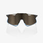 100% Hypercraft Matte Black Sunglasses - Soft Gold Mirror Lens