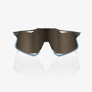 100% Hypercraft Matte Black Sunglasses - Soft Gold Mirror Lens