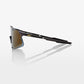 100% Hypercraft Matte Black Sunglasses - Soft Gold Mirror Lens