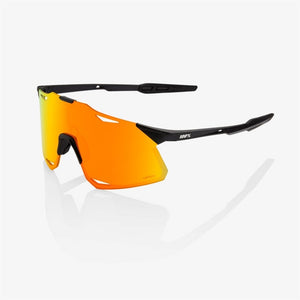 100% Hypercraft Matte Black Sunglasses - HiPER Red Mirror Lens