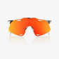100% Hypercraft Black Chrome Sunglasses - HiPER Red Mirror Lens
