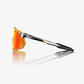 100% Hypercraft Black Chrome Sunglasses - HiPER Red Mirror Lens