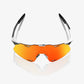 100% Hypercraft Black Chrome Sunglasses - HiPER Red Mirror Lens