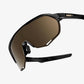 100% S2 Matte Black Sunglasses - Soft Gold Mirror Lens