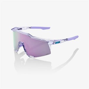 100% Speedcraft Polished Translucent Lavender Sunglasses - HiPER Lavender Mirror Lens