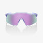 100% Speedcraft Polished Translucent Lavender Sunglasses - HiPER Lavender Mirror Lens