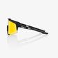 100% Speedcraft Soft Tact Black Sunglasses - HiPER Red Mirror Lens