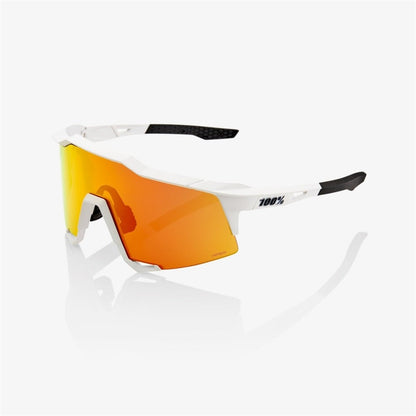100% Speedcraft Soft Tact Off White Sunglasses - HiPER Red Mirror Lens