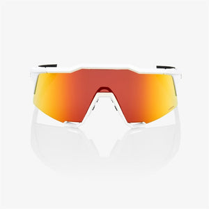 100% Speedcraft Soft Tact Off White Sunglasses - HiPER Red Mirror Lens