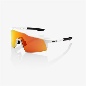 100% Speedcraft SL Soft Tact Off White Sunglasses - HiPER Red Mirror Lens