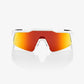 100% Speedcraft SL Soft Tact Off White Sunglasses - HiPER Red Mirror Lens