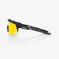 100% Speedcraft SL Sunglasses - Soft Tact Black - HiPER Red Mirror Lens
