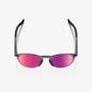 100% Legere Round Soft Tact Sunglasses - Black - Purple Mirror Lens