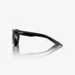 100% Renshaw Polished Black Sunglasses - Grey/Green Lens
