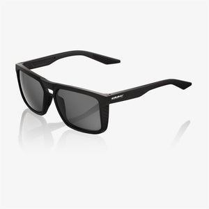 100% Renshaw Soft Tact Black Sunglasses - Smoke Lens