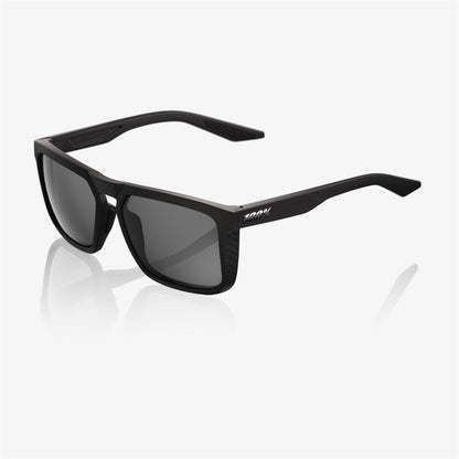 100% Renshaw Soft Tact Black Sunglasses - Smoke Lens