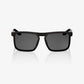 100% Renshaw Soft Tact Black Sunglasses - Smoke Lens