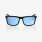 100% Blake Matte Black Sunglasses - HiPER Blue Lens
