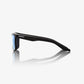 100% Blake Matte Black Sunglasses - HiPER Blue Lens
