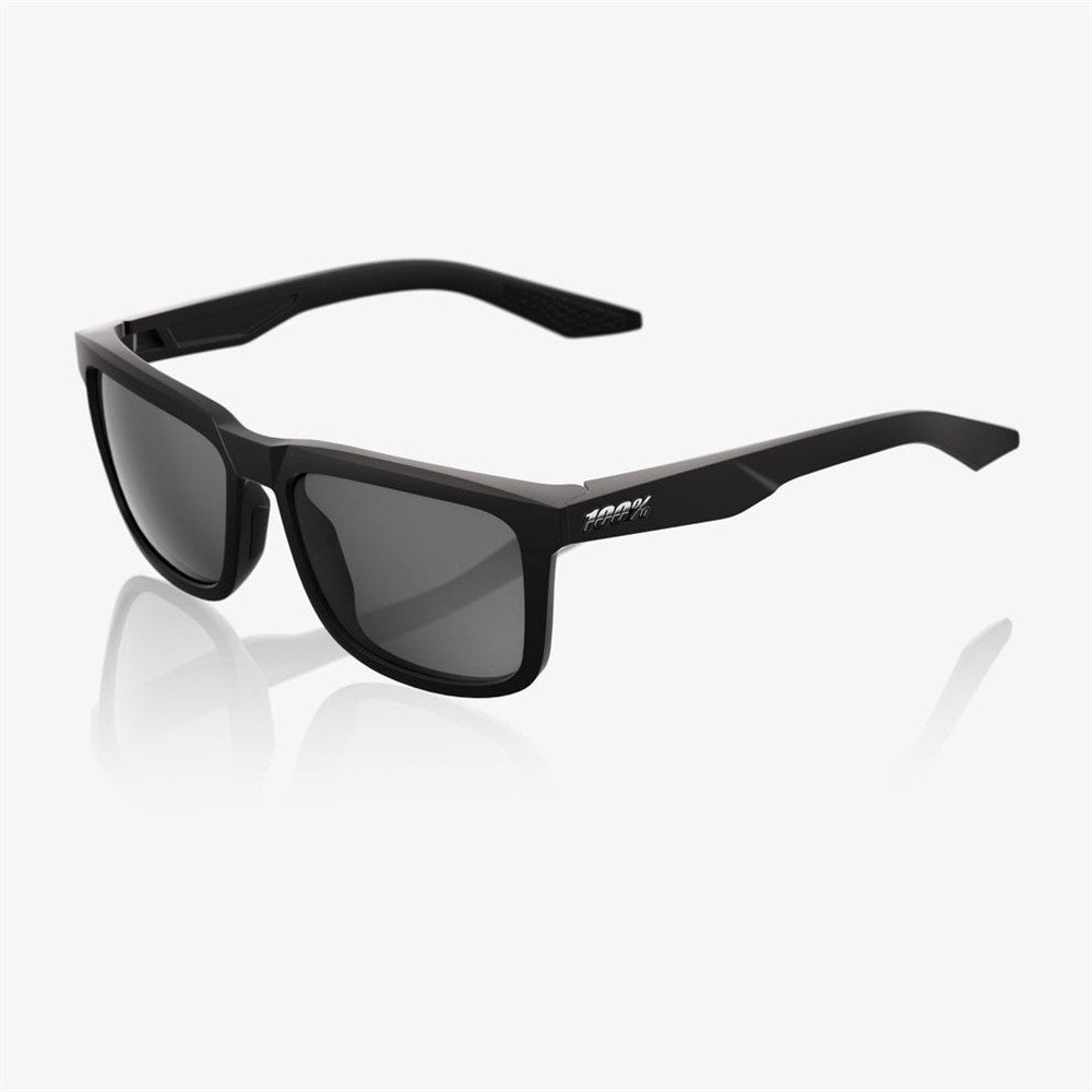 100% Blake Matte Black Sunglasses - Smoke Lens