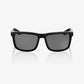 100% Blake Matte Black Sunglasses - Smoke Lens