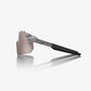 100% Aerocraft Gloss Black Chrome Sunglasses - HiPER Silver Mirror Lens