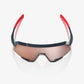 100% Slendale Gloss Carbon Fibre Sunglasses - HiPER Crimson Silver Mirror Lens
