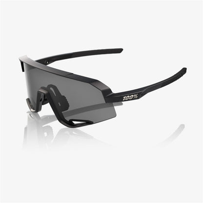 100% Slendale Matte Black Sunglasses - Smoke Lens
