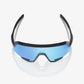 100% Slendale Matte Black Sunglasses - HiPER Blue Mirror Lens