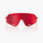 100% Slendale Campari Translucent Red Sunglasses - HiPER Fire Red Mirror Lens