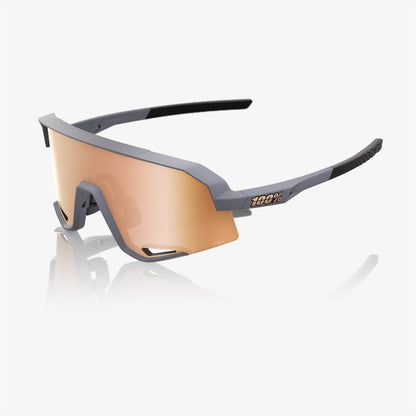 100% Slendale Soft Tact Grey Sunglasses - HiPER Copper Mirror Lens
