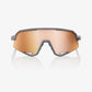 100% Slendale Soft Tact Grey Sunglasses - HiPER Copper Mirror Lens
