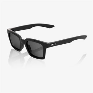 100% Erba Soft Tact Black Sunglasses - Smoke Lens