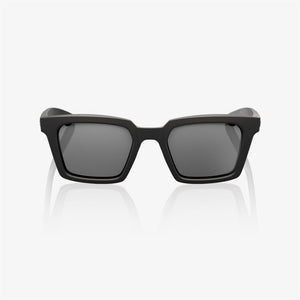100% Erba Soft Tact Black Sunglasses - Smoke Lens