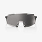 100% Korbin Gloss Black Chrome Sunglasses - HiPER Silver Mirror Lens