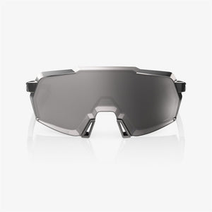 100% Korbin Gloss Black Chrome Sunglasses - HiPER Silver Mirror Lens