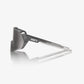 100% Korbin Gloss Black Chrome Sunglasses - HiPER Silver Mirror Lens