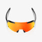 100% Korbin Gloss Metallic Black Sunglasses - HiPER Red Mirror Lens