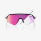 100% Slendale SL Gloss Black Sunglasses - Purple Flash Mirror Photochromic Lens