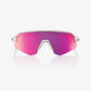100% Slendale SL Matte Chalk Sunglasses - Purple Mirror Lens