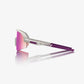 100% Slendale SL Matte Chalk Sunglasses - Purple Mirror Lens