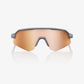 100% Slendale SL Soft Tact Grey Sunglasses - HiPER Copper Mirror Lens