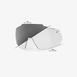 100% Racetrap 3.0 Photochromic Lens - Clear / Smoke