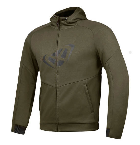 Ixon Touchdown Motorcycle Hoodie - Khaki Black